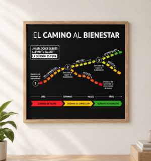 Póster El Camino al Bienestar - 80 x 60 cm